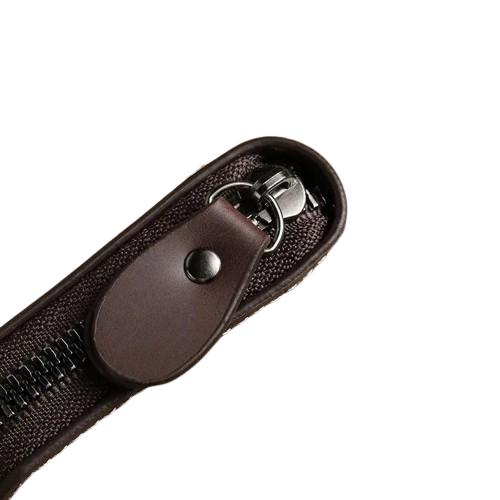 Porte-carte lisse fermeture à glissière - Le Classique™ Fermeture