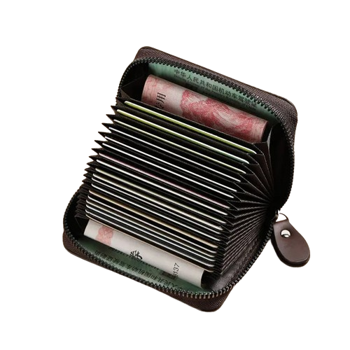 Porte-carte lisse fermeture à glissière - Le Classique™ Intérieur