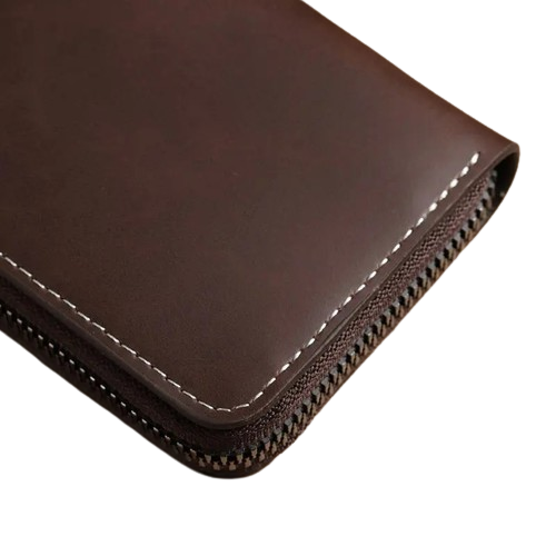 Porte-carte lisse fermeture à glissière - Le Classique™ Zoom