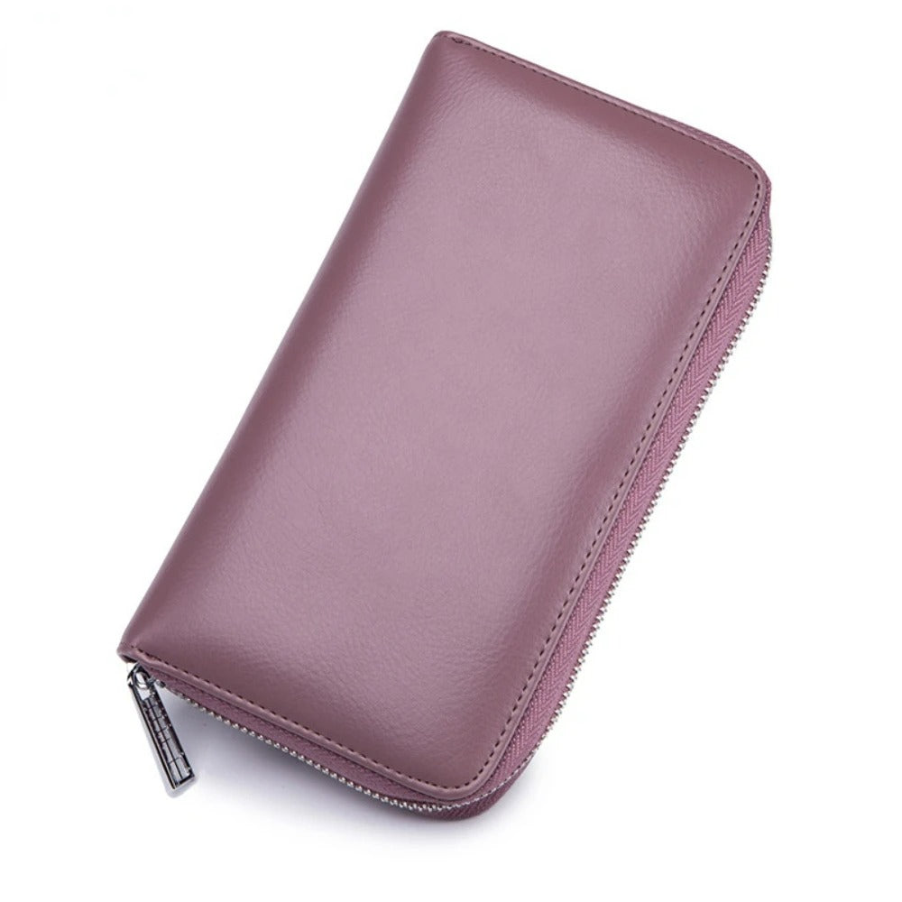 Porte-carte long à zip - L'Indispensable™ Mauve