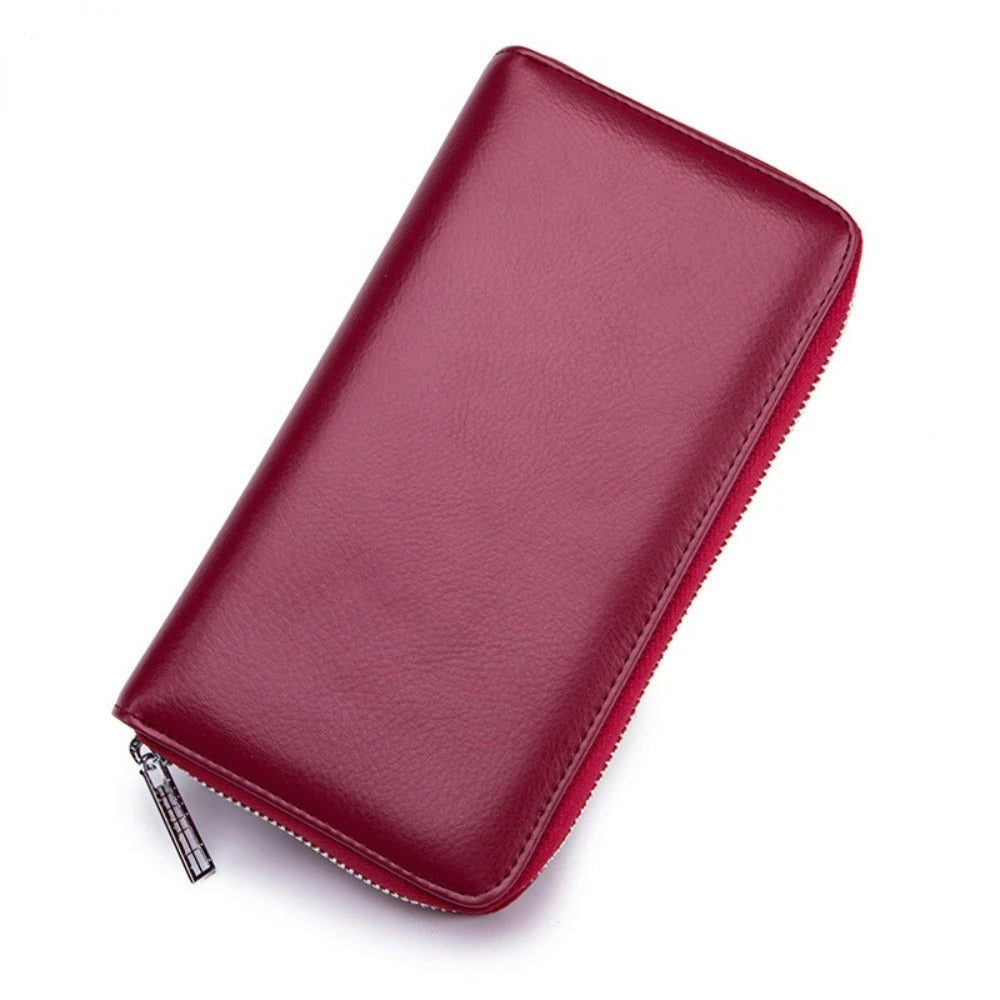 Porte-carte long à zip - L'Indispensable™ Rouge Vin