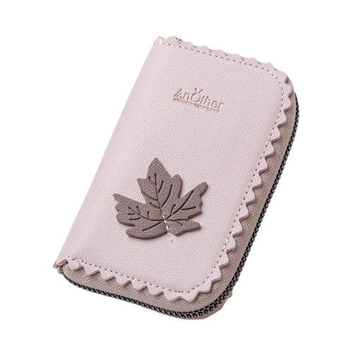 Porte-carte tendance feuille d'érable - Le Fashionista™ Violet