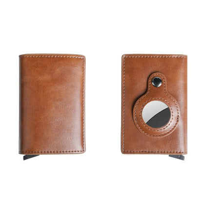 Porte-carte RFID en simili cuir pour Airtag Apple- Le Protecteur™ Recto-Verso