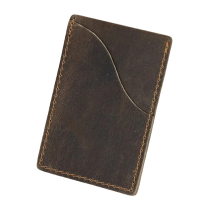 Porte-carte bancaire fin en cuir véritable - Le Minimaliste™ Marron