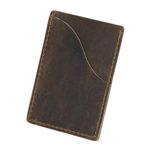 Porte-carte bancaire fin en cuir véritable - Le Minimaliste™ Marron