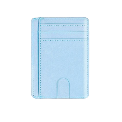 Porte-carte de crédit en simili cuir RFID - Le Minimaliste™ Bleu Clair