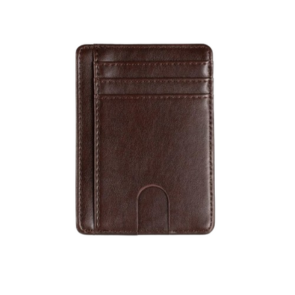 Porte-carte de crédit en simili cuir RFID - Le Minimaliste™ Café