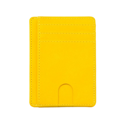 Porte-carte de crédit en simili cuir RFID - Le Minimaliste™ Jaune
