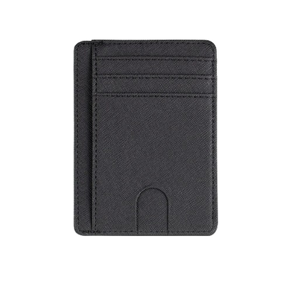 Porte-carte de crédit en simili cuir RFID - Le Minimaliste™ Noir 1