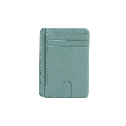 Porte-carte de crédit en simili cuir RFID - Le Minimaliste™ Vert de Gris