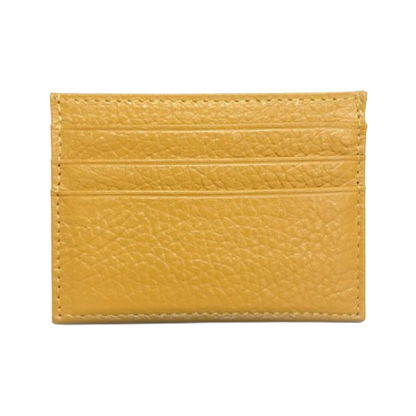 Porte-carte fin en cuir véritable - Le Minimaliste™ Jaune