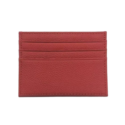 Porte-carte fin en cuir véritable - Le Minimaliste™ Rouge