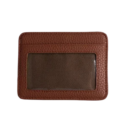 Porte-carte fin en simili cuir - Le Minimaliste™ Marron Clair Verso