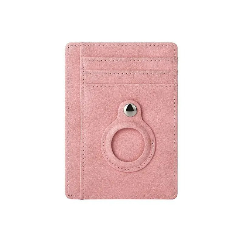 Porte-carte localisable en simili cuir compact - L'Essentiel™ Rose