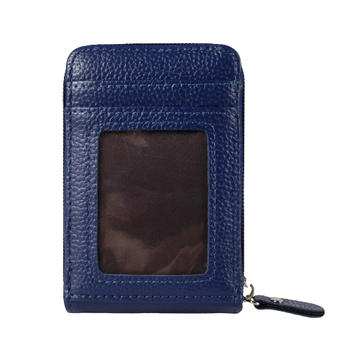 Porte-carte tendance fermeture zip - L'indispensable™ Bleu