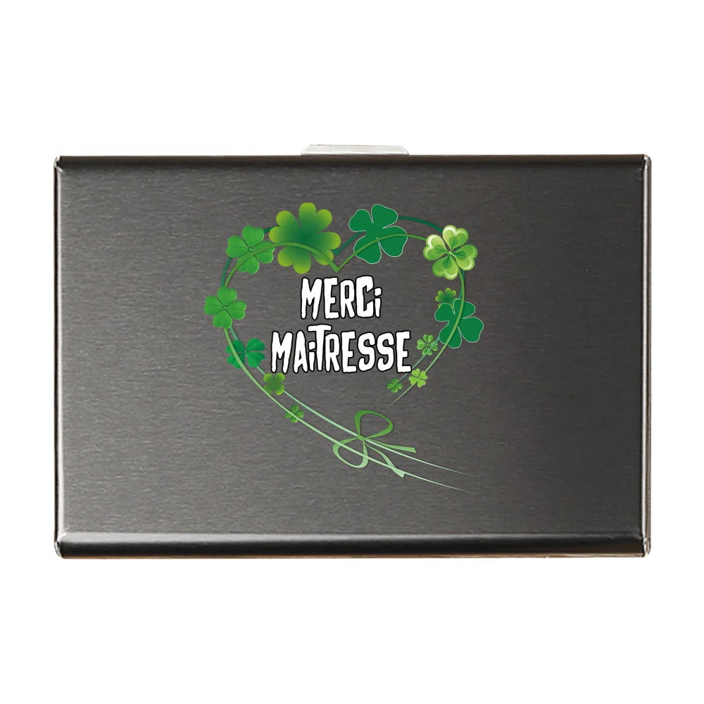 Porte-carte en aluminium anti-RFID Merci Maitresse - La Reconnaissance™ 01