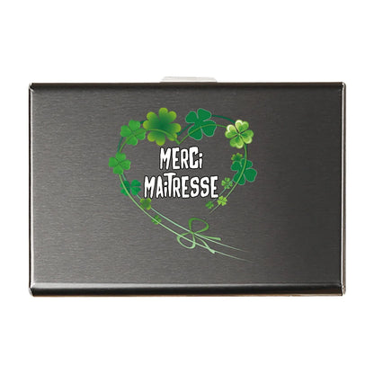 Porte-carte en aluminium anti-RFID Merci Maitresse - La Reconnaissance™ 01